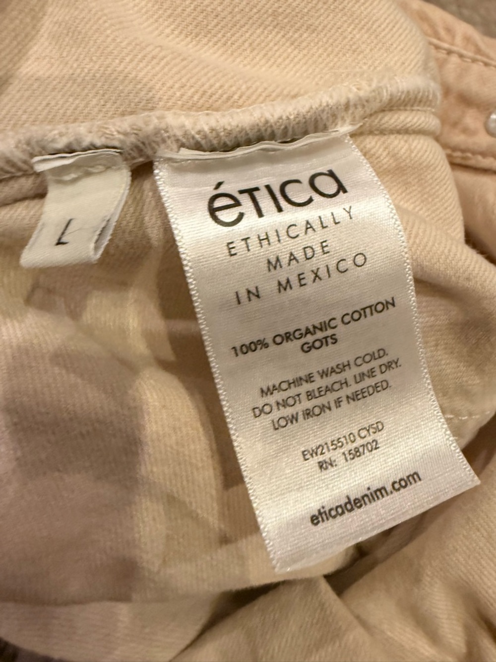 ÉTICA Pricilla Fray Hem Shirtdress in Canyon Sand Size Large - Picture 7 of 9